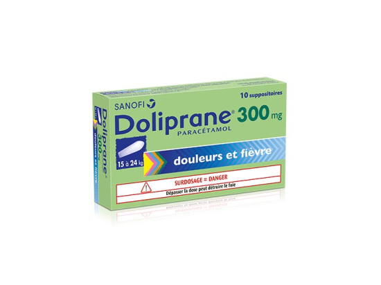 Doliprane 300mg  - 10 Suppositoires