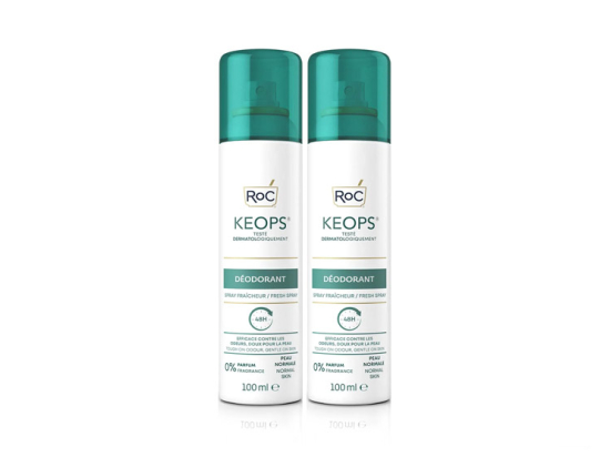 RoC Keops Déodorant Spray Fraîcheur 48h - 2x100ml