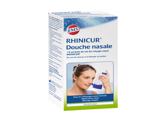 Rhinicur Douche nasal + 4 sachets de sel de rinçage nasal