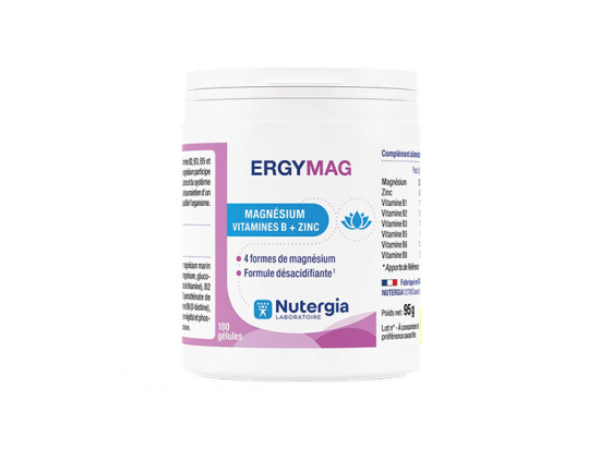 Nutergia Ergymag Magnésium, Vitamines B + Zinc - 180 gélules