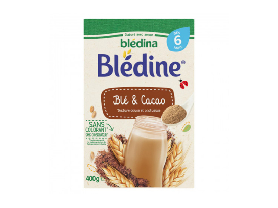 Blédina blédine Blé et Cacao 6 mois+ - 400g