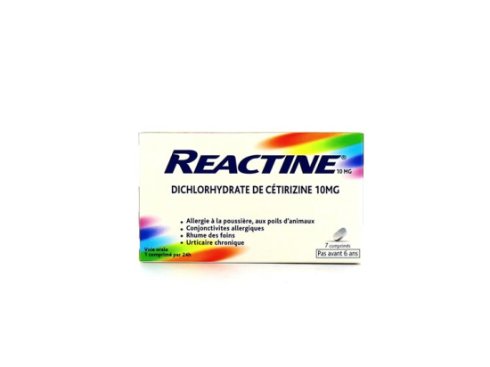 Reactine 10mg - 7 Comprimés