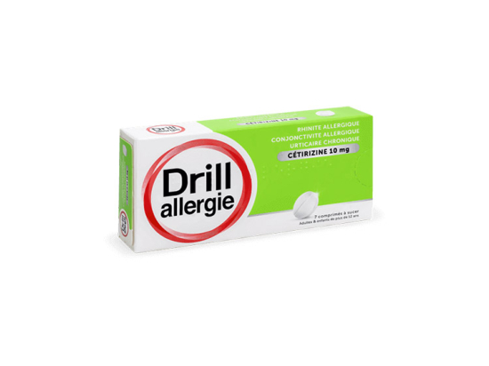 Drill allergie cétirizine 10mg - 7 comprimés