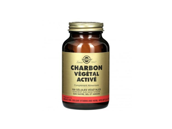 Solgar Charbon Végétal Activé - 100 comprimés