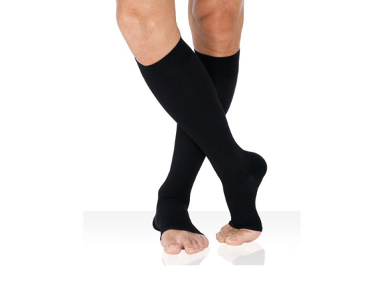 Legger Surfine Chaussettes de compression pieds ouverts Classe 2 Noir fresh+ - Taille 2 normal