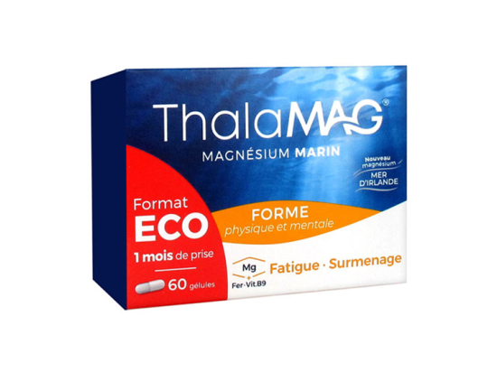 Thalamag Magnésium marin forme physique et mentale - 60 gélules
