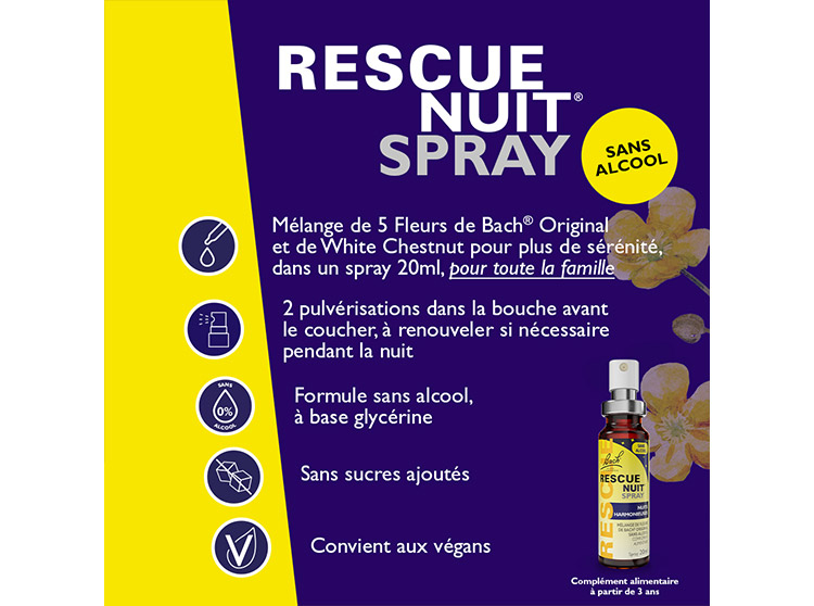 Rescue Nuit Spray 20 ml - Fleurs de Bach Original