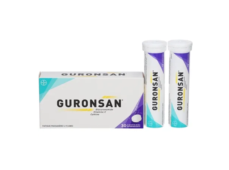 GURONSAN, Glucuronamide, Vitamine C, Caféine, B/30 - Archange Pharma
