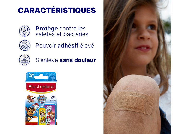 Les pansements enfants Elatoplast protège la blessure de votre enfant  contre les saletés.