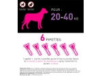 Tri-Act Chien L - Pipettes anti-puces pour chien de 20 à 40 kg - 6 pipettes de 4ml