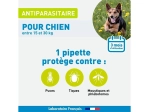 Antiparasitaire Pipettes Insectifuge Chien Moyen 15-30kg  - 3 x pipettes 2ml