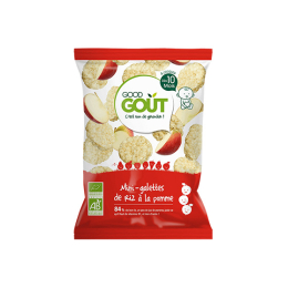 Good Goût Biscuits BIO Mini-galettes de riz à la pomme - 40g