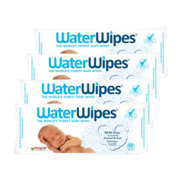 Waterwipes Lingettes bébé 100% naturelles - 4x60 lingettes + 28 OFFERTES