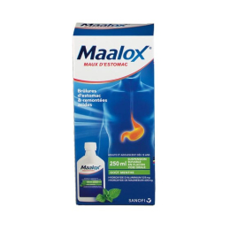 Maalox Maux d'estomac suspension buvable goût menthe - 250ml
