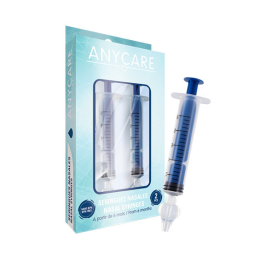 Anycare Seringue nasale Bleu - 2 seringues
