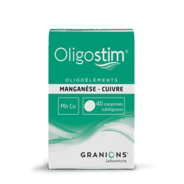 Granions Oligostim Manganèse Cuivre - 40 comprimés