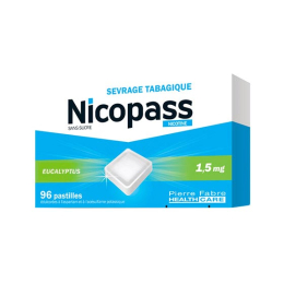 Nicopass 1,5mg Eucalyptus- 96  pastilles à sucer