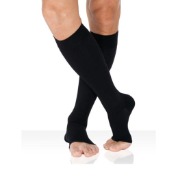Legger Surfine Chaussettes de compression pieds ouverts Classe 2 Noir fresh+ - Taille 4 normal