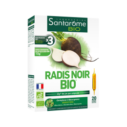 Santarome bio radis noir bio - 20 ampoules