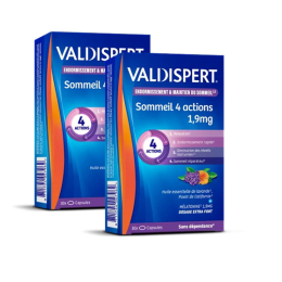 Valdispert Sommeil 4 actions 1.9mg - 2x30 capsules