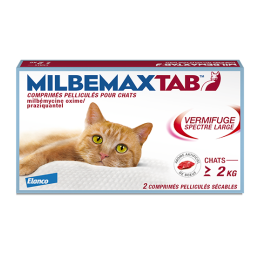 Milbemax tab chiots de 0,5 à 10kg 2 comprimés - Pharmacie Cap3000