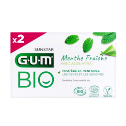 GUM Gel dentifrice Menthe fraîche BIO - 2x75ml
