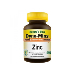 Nature's Plus Dyno-mins Zinc - 60 comprimés