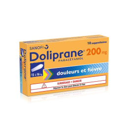 Doliprane 200mg  - 10 suppositoires