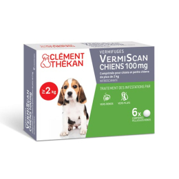 Clément Thékan Vermiscan chiens 100 mg - 6 comprimés