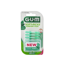 GUM Soft-Picks Comfort Flex Mint 670 Bâtonnets interdentaires - 40 bâtonnets