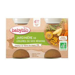 Babybio Petits pots Jardinière de légumes BIO - 2x130g