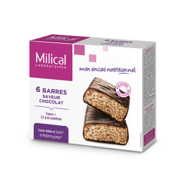 Milical Barres hyperprotéinées saveur chocolat - 6 barres