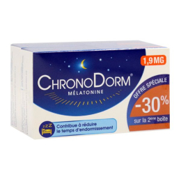 ChronoDorm mélatonine 1.9mg - 2x30 comprimés