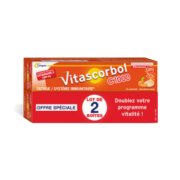 Vitascorbol C 1000 - 2 x 20 comprimés effervescents