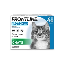 Spot-on Chat - Pipettes anti-puces pour chats - 4 pipettes de 0,5ml