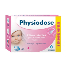 Gilbert Physiodose Filtres jetables pour mouche bébé -  20 + 2 embouts OFFERTS