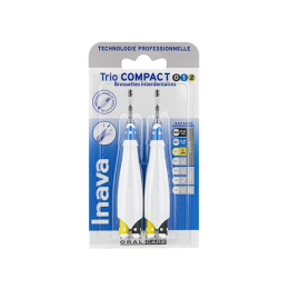 Inava Trio Compact brossettes interdentaires 0,6mm/0,8mm/1mm - 2 brossettes
