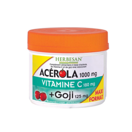 Herbesan Acérola Vitamine C Goji - 90 comprimés à croquer