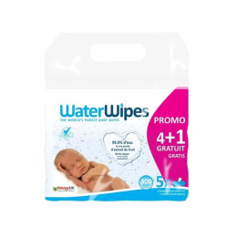 WaterWipes Lingettes végétales pour bébés - Lot 4+1 x 60 lingettes