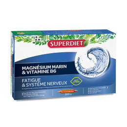 Superdiet Magnésium marin + vitamine B6 - 20 ampoules