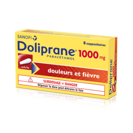 Doliprane 1000mg - 8 suppositoires