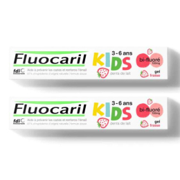 Fluocaril Dentifrice kids gel fraise bi-fluoré - 2x50mg