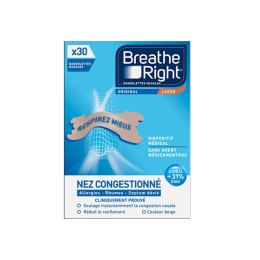 Breathe Right Bandelettes nasales Original - 30 bandelettes