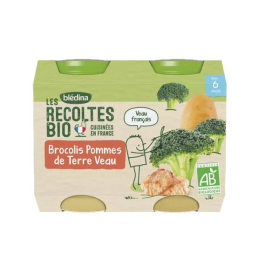 Blédina Les Récoltes BIO Petit Pot Brocolis Pomme de Terre Veau - 2x200g