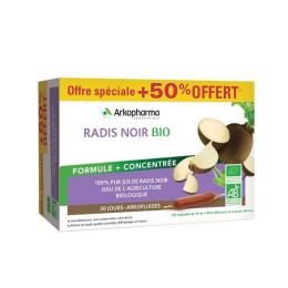 Arkopharma Arkofluides Radis Noir BIO - 20 ampoules + 10 OFFERTES