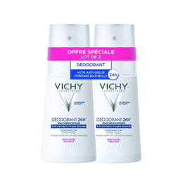 Vichy Déodorant Ultra-frais 24h Parfum fruité Spray - 2 x 100 ml