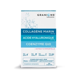 Collagène marin Acide hyaluronique Coenzyme Q10 - 60 comprimés