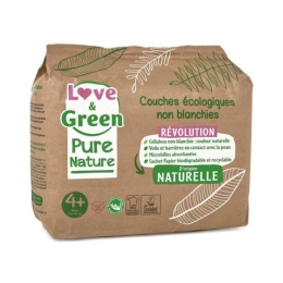 Love & Green Pure Nature Couches écologiques Taille 4 - 35 couches
