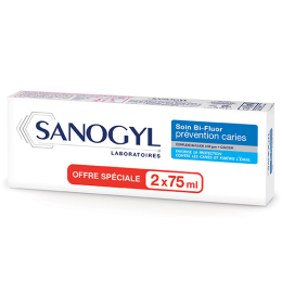 Sanogyl Soin bi-fluor préventions caries - 2x75ml