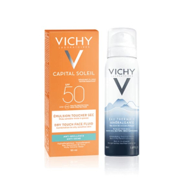 Vichy Capital Soleil Emulsion Toucher sec SPF50 - 50 ml + Eau Thermale 50 ml OFFERTE